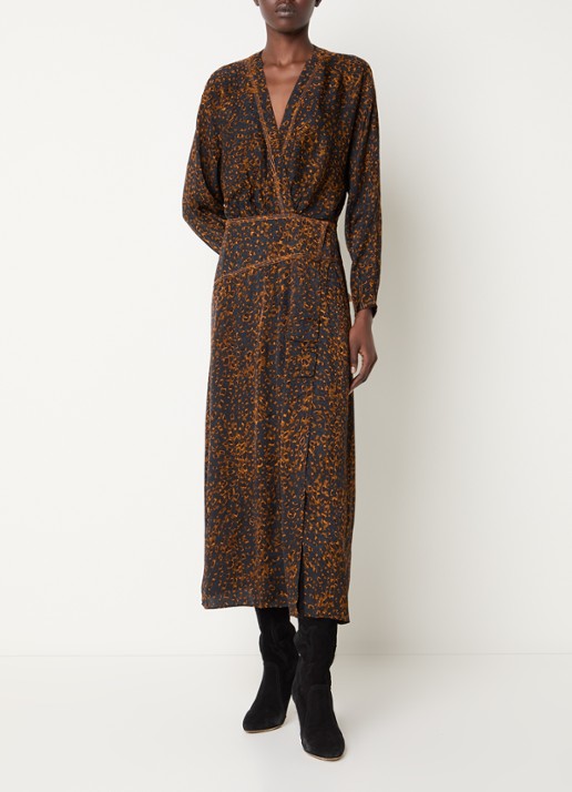 ba&sh Hamy maxi jurk met dierenprint en split
