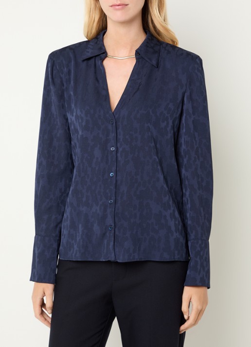 ba&sh Hetsey blouse met dierenprint