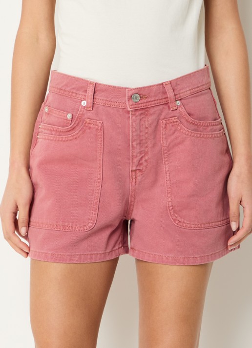 ba&sh High waist straight fit korte broek van denim