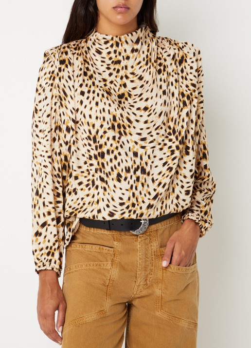 ba&sh Hope tuniek met dierenprint