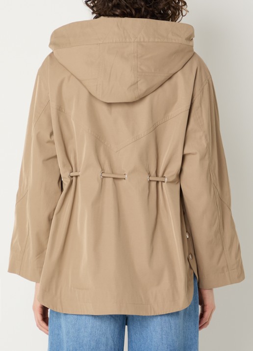 ba&sh Ilio trenchcoat met strikdetail - achterkant 3 camel