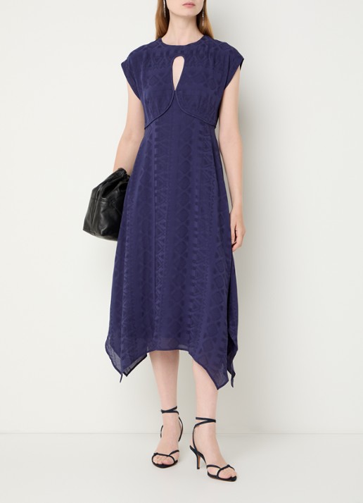 ba&sh Inia midi jurk met cut-out detail
