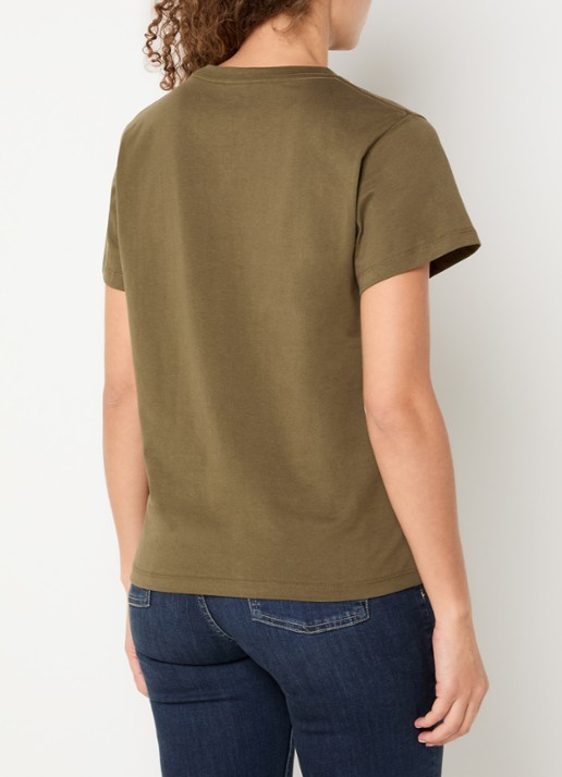 ba&sh Ioni T-shirt met logo - achterkant khaki