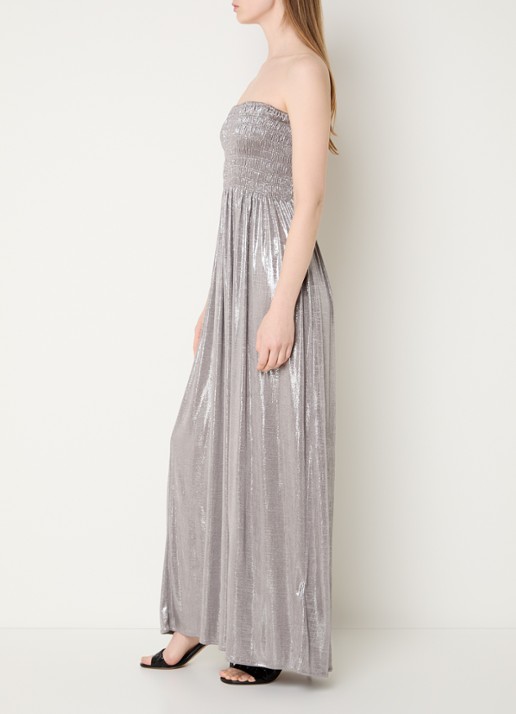 ba&sh Isabella maxi jurk met strass - voorkant 4 zilver