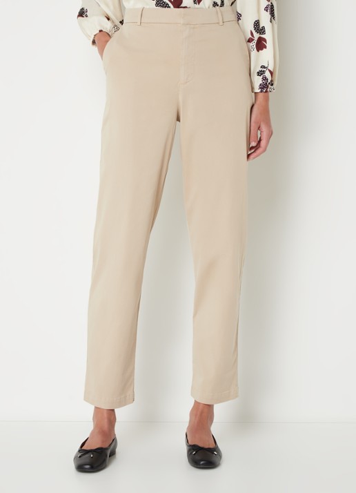 ba&sh Jally mid waist straight fit cropped pantalon met steekzakken