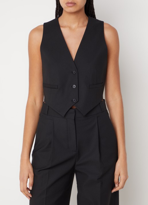 ba&sh Jessy cropped gilet met ceintuur