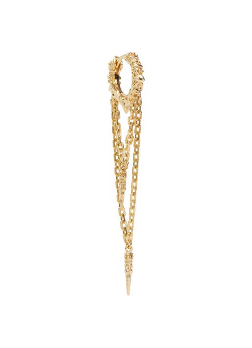 ba&sh Joey oorring met hanger - voorkant goud