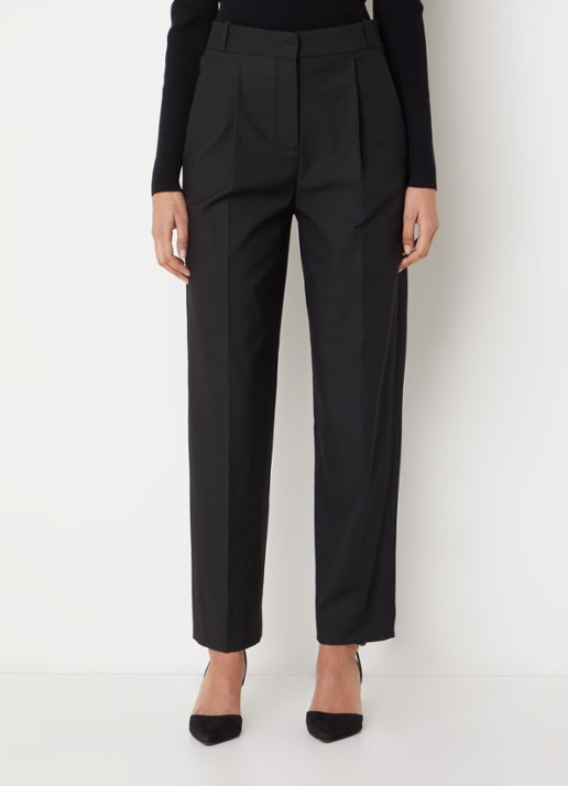 ba&sh Jona high waist loose fit pantalon met plooidetail