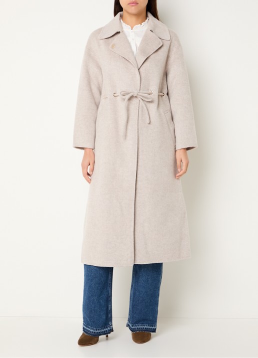 ba&sh Kate trenchcoat in wolblend met steekzakken