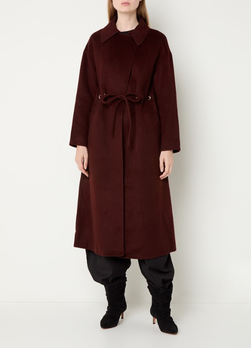 ba&sh Kate trenchcoat in wolblend met steekzakken