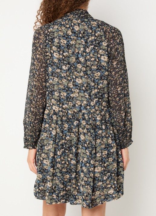 ba&sh Kimia mini tuniekjurk met print - achterkant 2 khaki