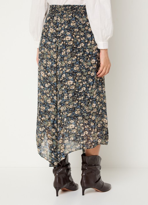 ba&sh Klap maxi rok met print - achterkant 3 lichtgroen