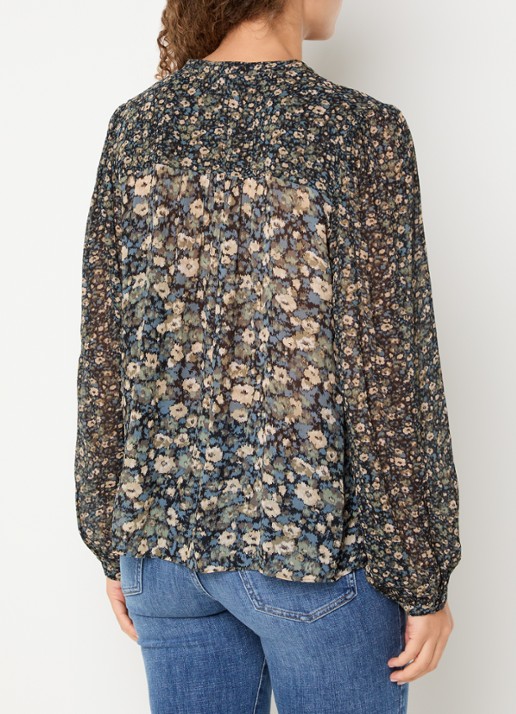 ba&sh Kross tuniek met print en V-hals - achterkant 2 groen