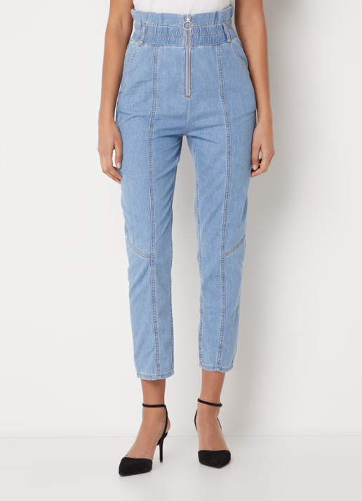ba&sh Lony high waist cropped slim fit jeans van chambray