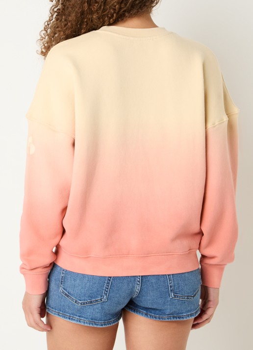 ba&sh Mahida oversized sweater met print - achterkant lichtgeel