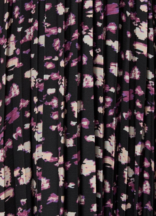 ba&sh Malicia midi plooirok met print - detail 5 paars