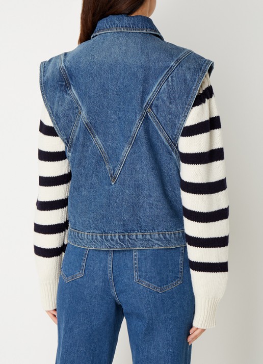 Ba&sh MAX JACKET - achterkant indigo