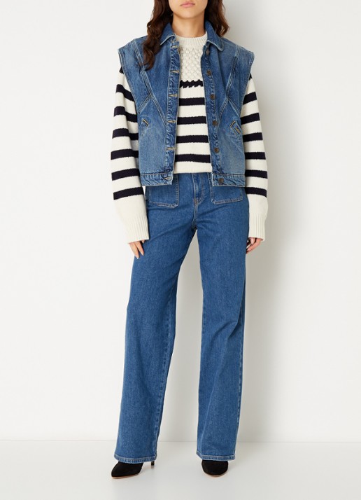 Ba&sh MAX JACKET - voorkant 4 indigo
