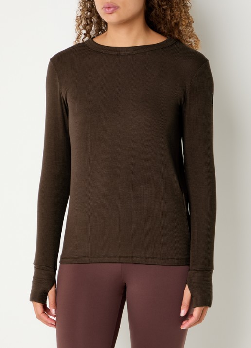 ba&sh Micha longsleeve met ribstructuur