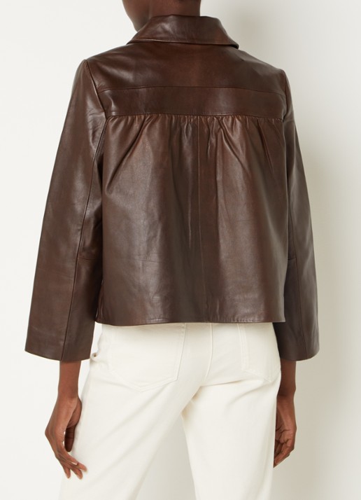 Ba&sh Milo cropped jack van lamsleer - achterkant 3 donkerbruin