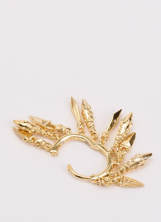 ba&sh Mina oorring van zilver - detail 3 goud