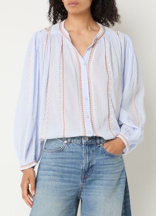 ba&sh Mona blouse met borduring