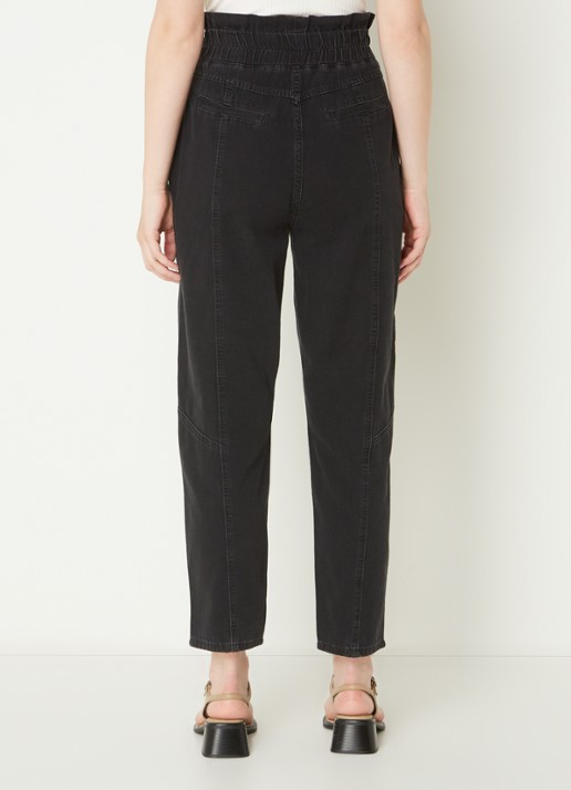 Ba&sh Mony high waist cropped mom jeans met steekzakken - achterkant 2 zwart