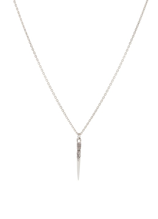 ba&sh Nadav ketting met hanger - voorkant zilver