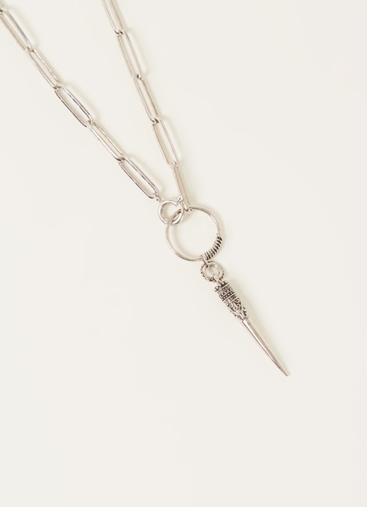 Ba&sh Naomie ketting met hanger  - detail 3 zilver