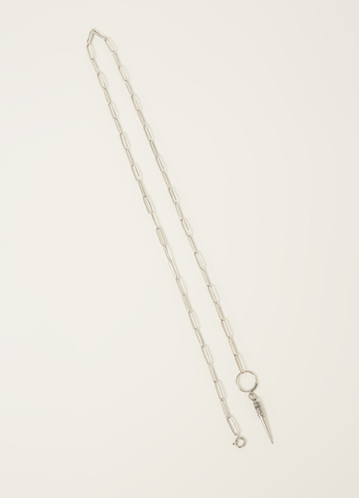 Ba&sh Naomie ketting met hanger  - voorkant 2 zilver