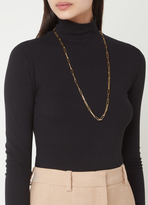 Ba&sh Naomie ketting met hanger  - voorkant 3 goud