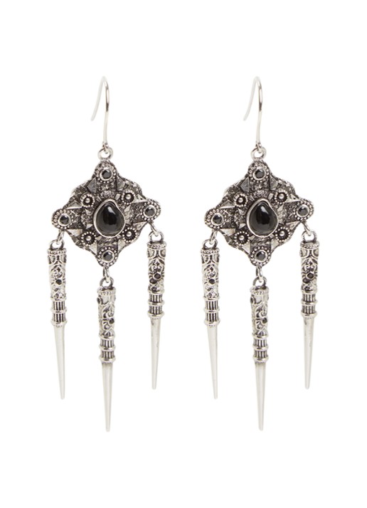 ba&sh Nora oorhangers van zilver