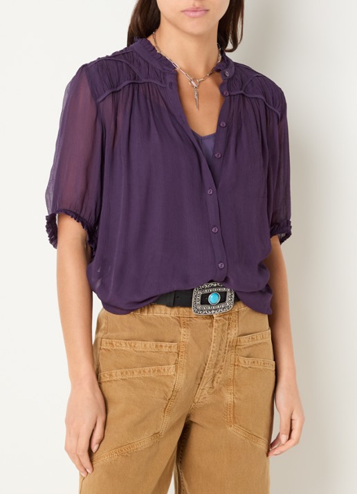 ba&sh Olie blouse met ballonmouw