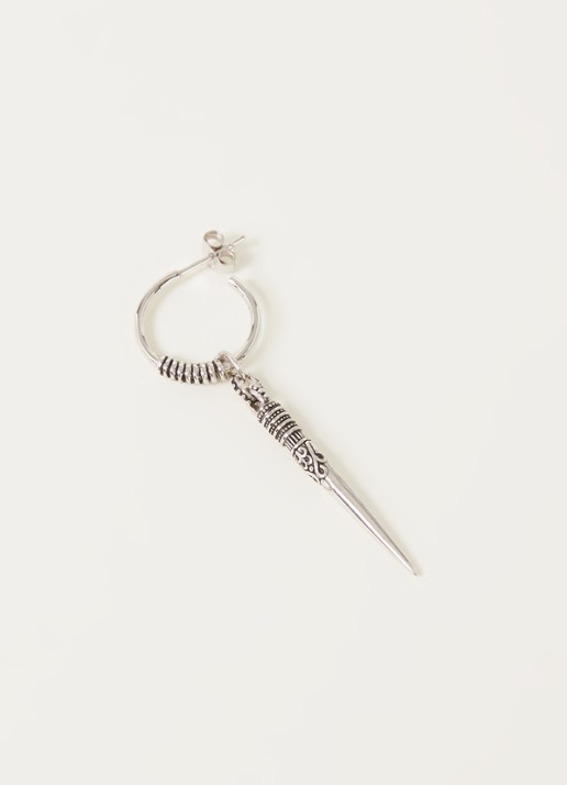 Ba&sh Olivia enkele oorsteker met hanger  - voorkant 2 zilver