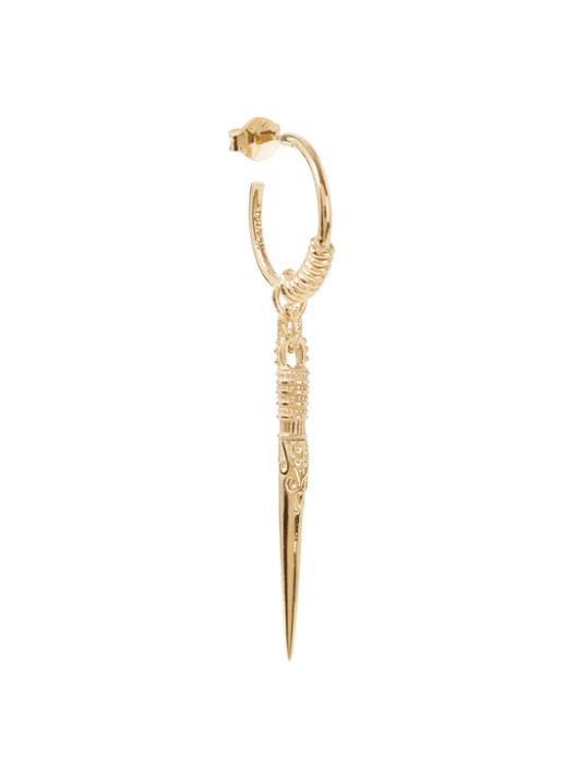 Ba&sh Olivia enkele oorsteker met hanger  - voorkant goud