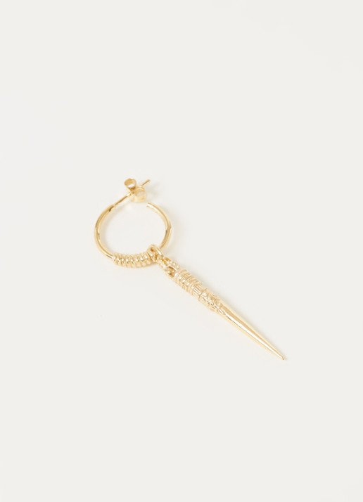 Ba&sh Olivia enkele oorsteker met hanger  - voorkant 2 goud
