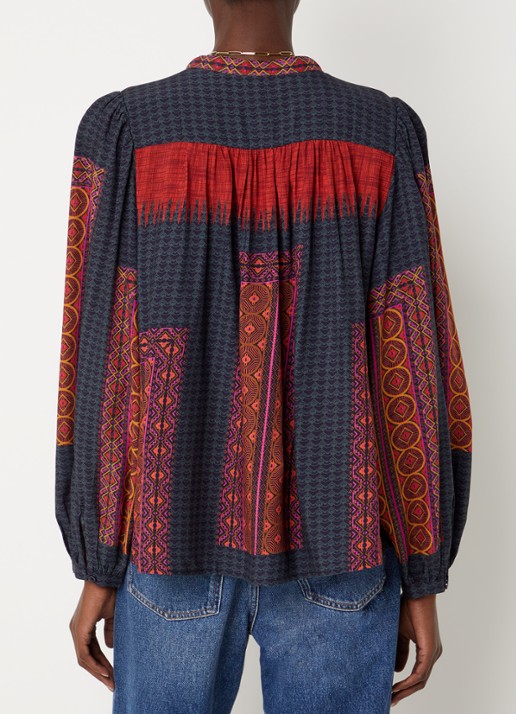 ba&sh Olivio tuniek met print - achterkant 2 rood