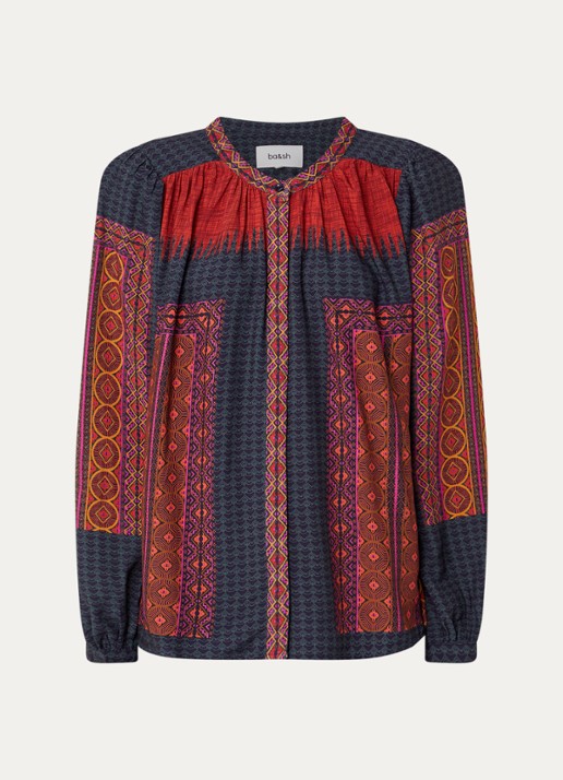 ba&sh Olivio tuniek met print - voorkant 3 rood