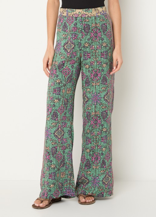 ba&sh Pali high waist loose fit pantalon met grafische print