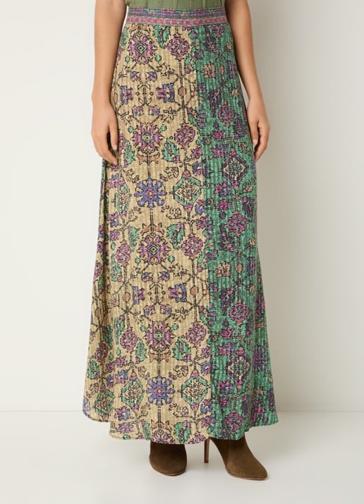 ba&sh Pario high waist maxi rok met print