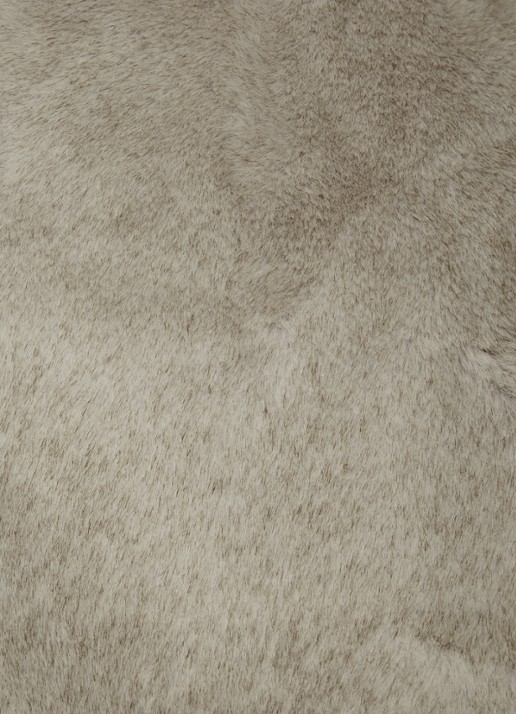 ba&sh Paros oversized bomberjack van imitatiebont met steekzakken - detail 2 creme