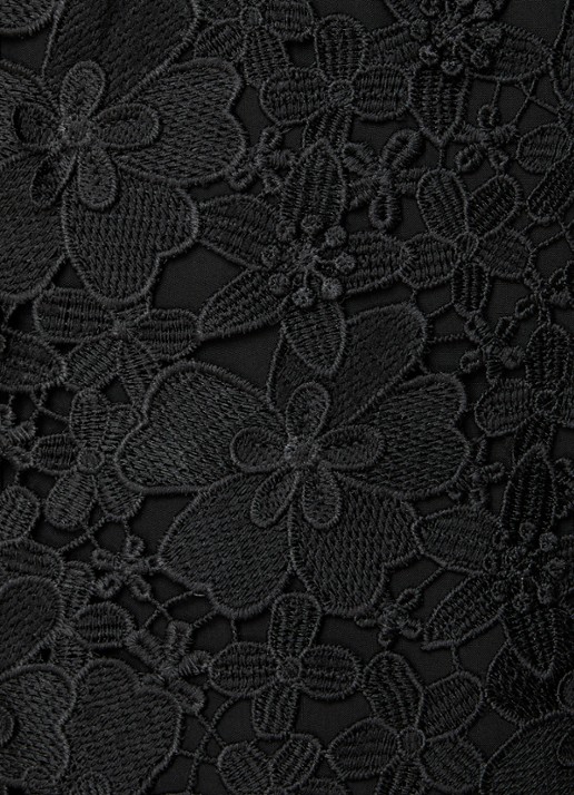 ba&sh Pavel mini jurk met borduring - detail 4 zwart