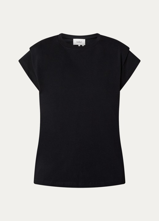 ba&sh Pio T-shirt met ronde hals - voorkant 2 zwart