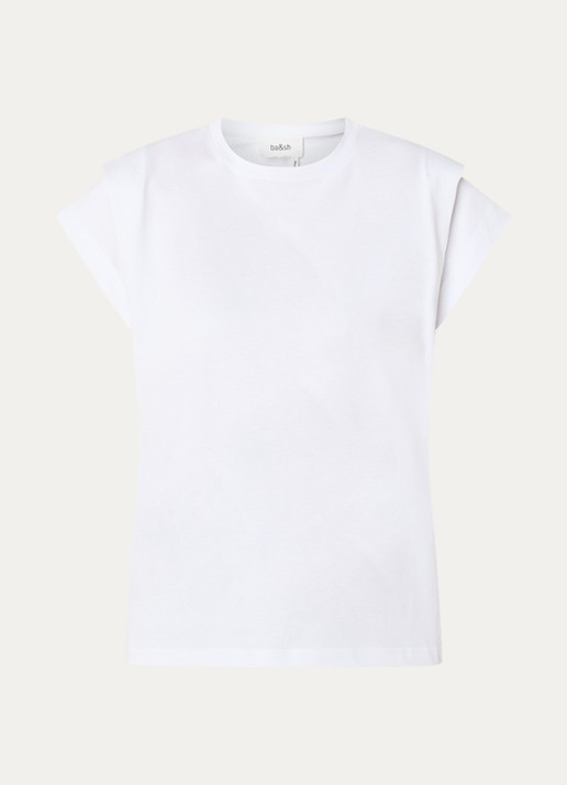ba&sh Pio T-shirt met ronde hals - voorkant 2 wit
