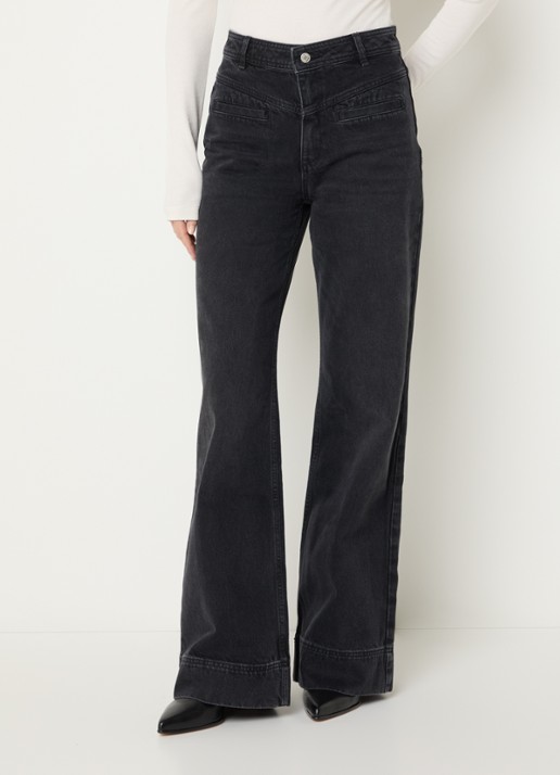 ba&sh Ranja high waist flared jeans met gekleurde wassing