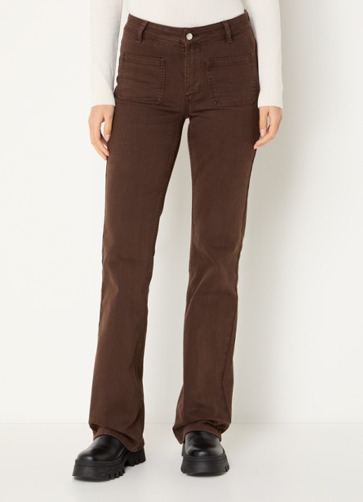 ba&sh Ross mid waist flared jeans met gekleurde wassing