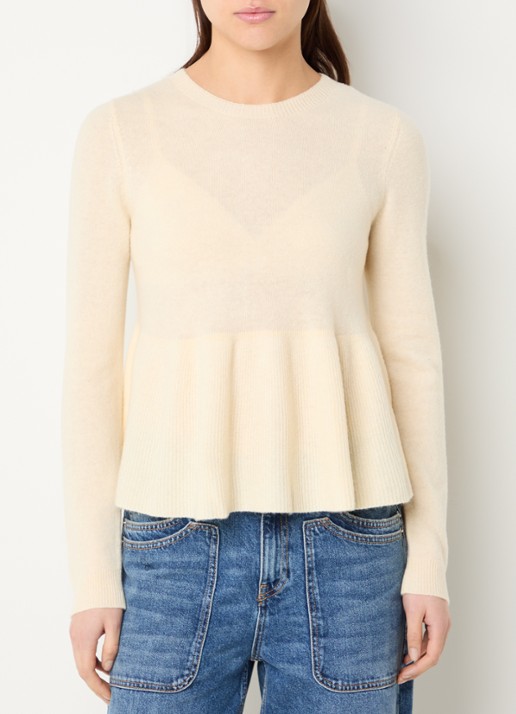ba&sh Salama fijngebreide pullover in wolblend