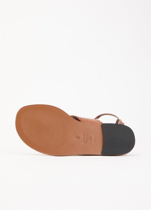 ba&sh Sandaal van leer - detail 5 cognac