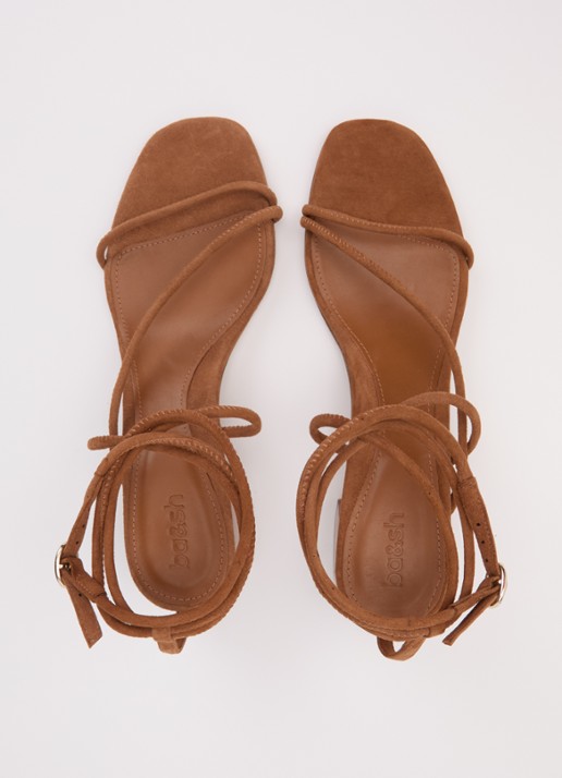 ba&sh Sandalette van suède - detail 7 bruin