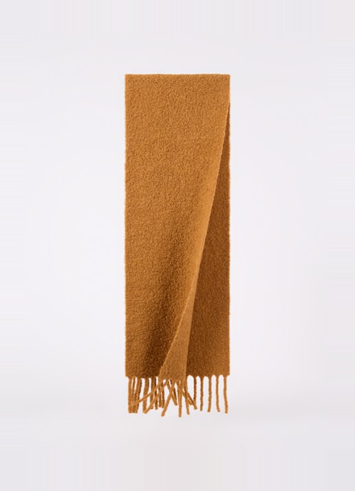 ba&sh Sasha sjaal in wolblend 190 x 35 cm - voorkant 2 donkeroranje